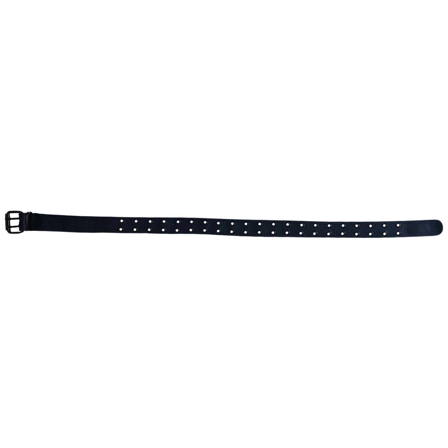 easy fit navy blue grommet belt for men