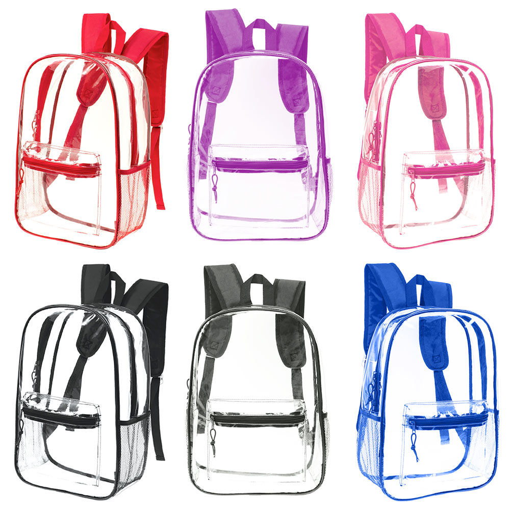 Clear Wholesale Backpacks in Bulk