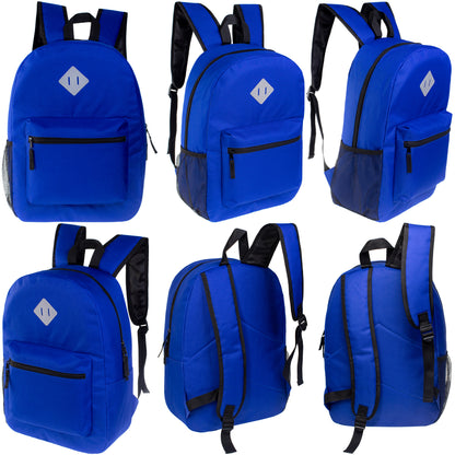Assorted Color 17" Padded Back Wholesale Backpacks & 12 Bulk School Supply Kits | Choose Your Kit