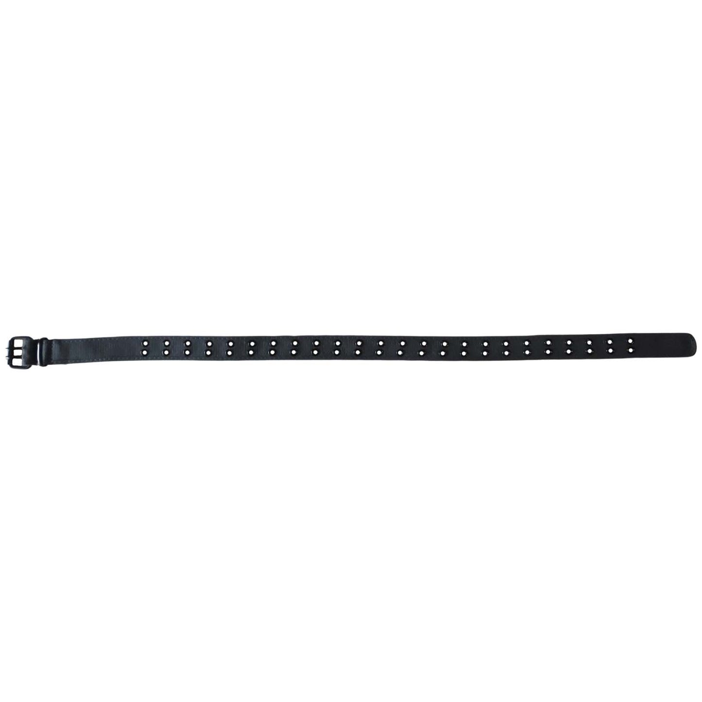 wholesale dark grey grommet belt for men with 2 holes