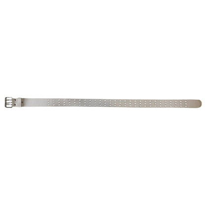 wholesale white leather golf grommet belt