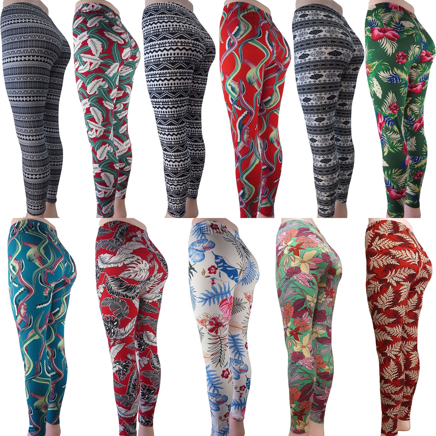 ITEM NUMBER: AP700-MIX3 (12 PIECE PACK WAS $3.00 - CLEARANCE SALE JUST $2.00 / PIECE) CLEARANCE WHOLESALE LEGGINGS