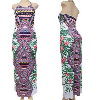 southwestern-tribal-patterned-wholesale-sleeveless-dresses-assorted-colors