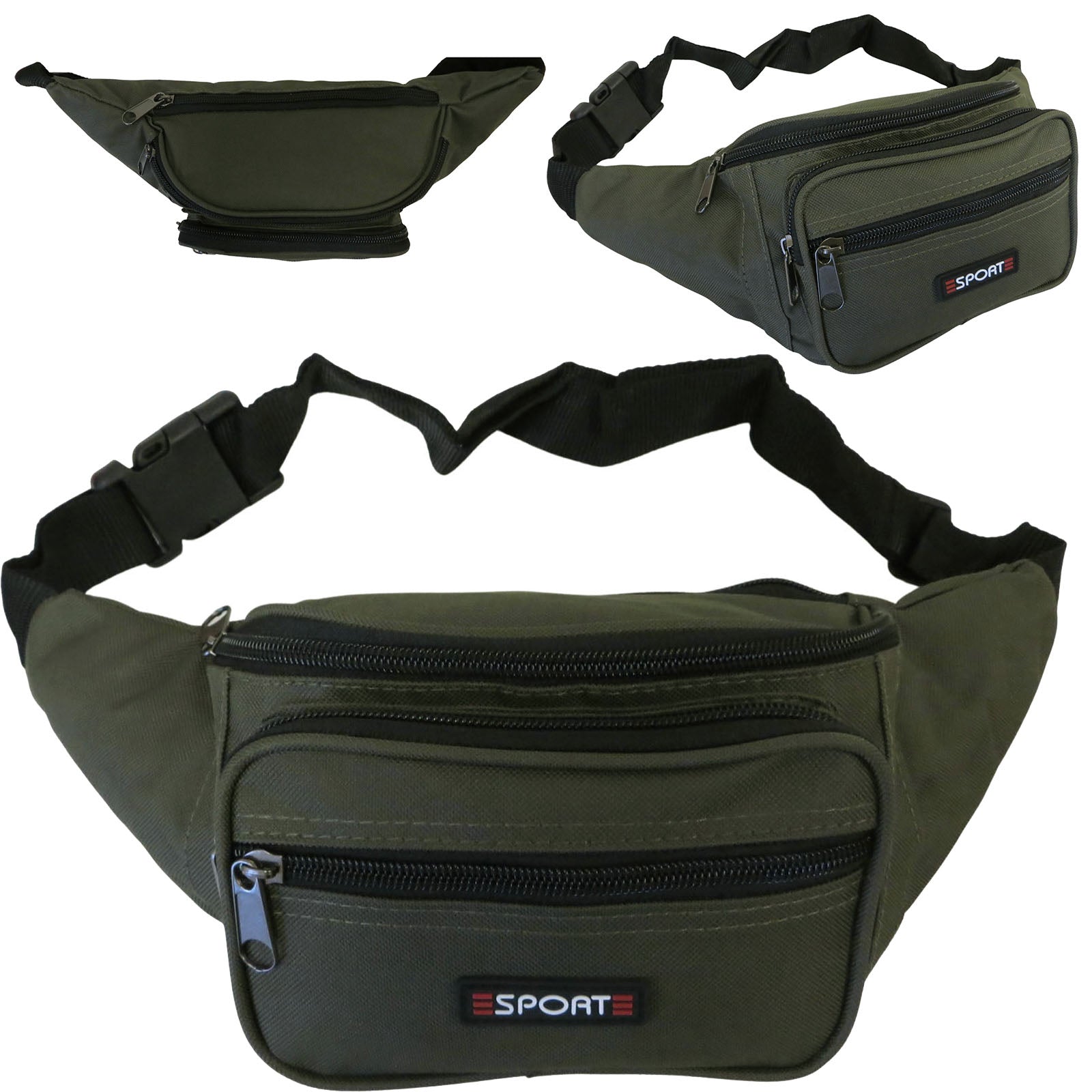 green wholesale fanny pack waist bag for men and women casual wear and travel