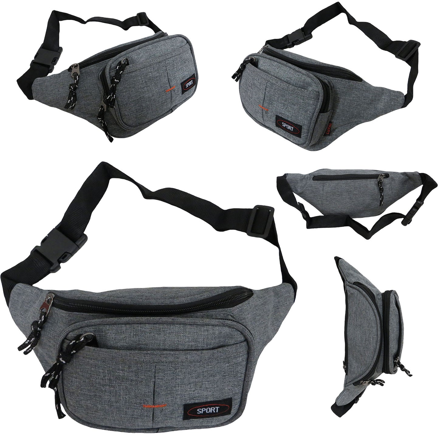 wholesale gray fanny pack waist bag for men or women