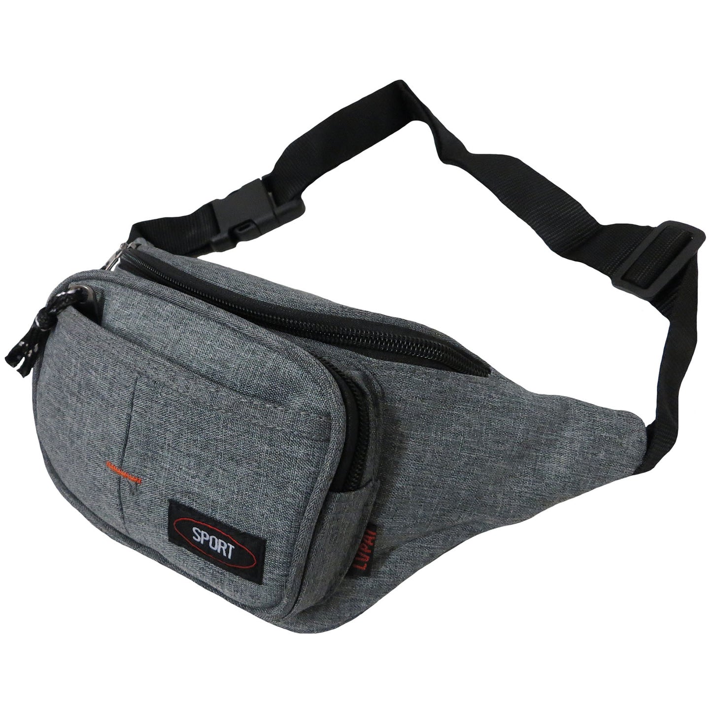 wholesale compact gray waist bag fanny pack with an adjustable strap