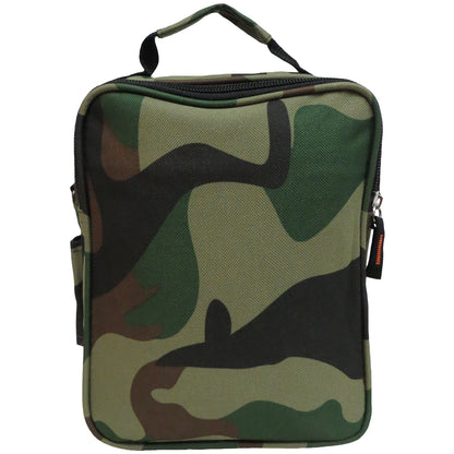 compact camouflage messenger bag in a popular camo print design