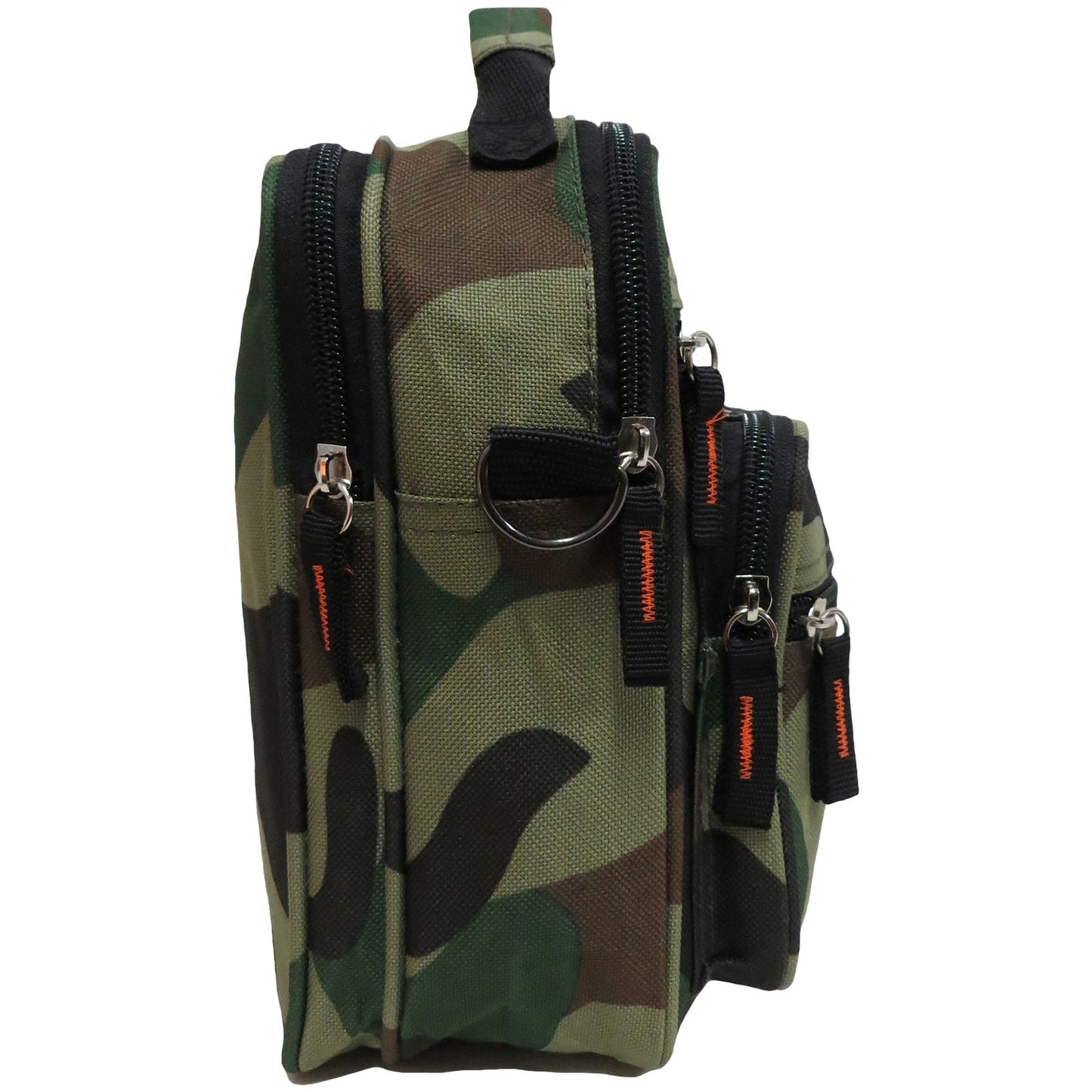 Camouflage messenger bag with an adjustable and removable strap