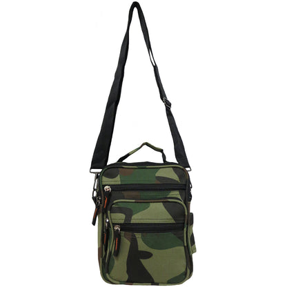Camouflage shoulder messenger bag in a popular camo print design