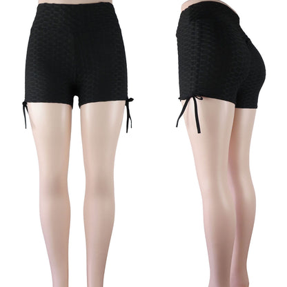 wholesale high waist anti cellulite tiktok booty shorts in black