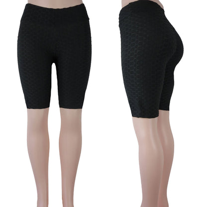 tiktok bike shorts wholesale scrunch butt high waist in black
