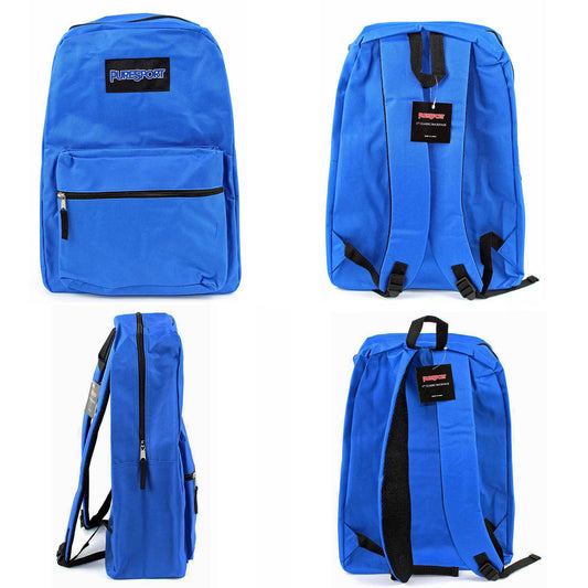 bulk wholesale backpacks in blue 17 inch bookbags for back to school