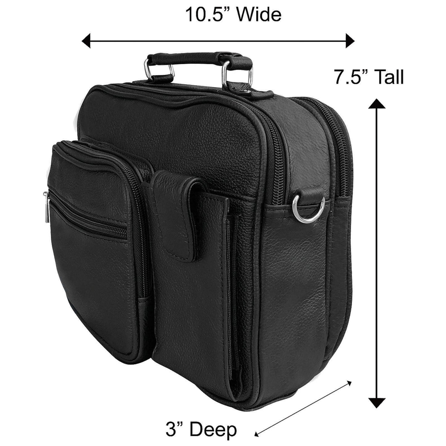 wholesale leather crossbody organizer shoulder messenger bag unisex