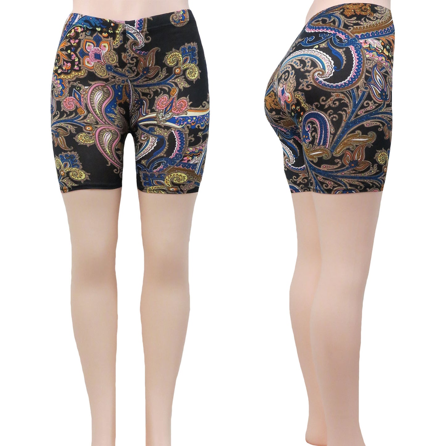 Women's Wholesale Bike Shorts in Floral Prints - Alessa Rochelle