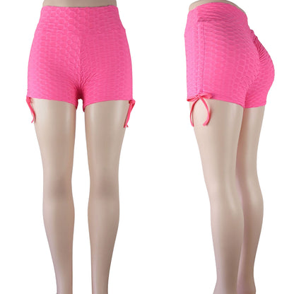 wholesale high waist anti cellulite tiktok booty shorts in pink