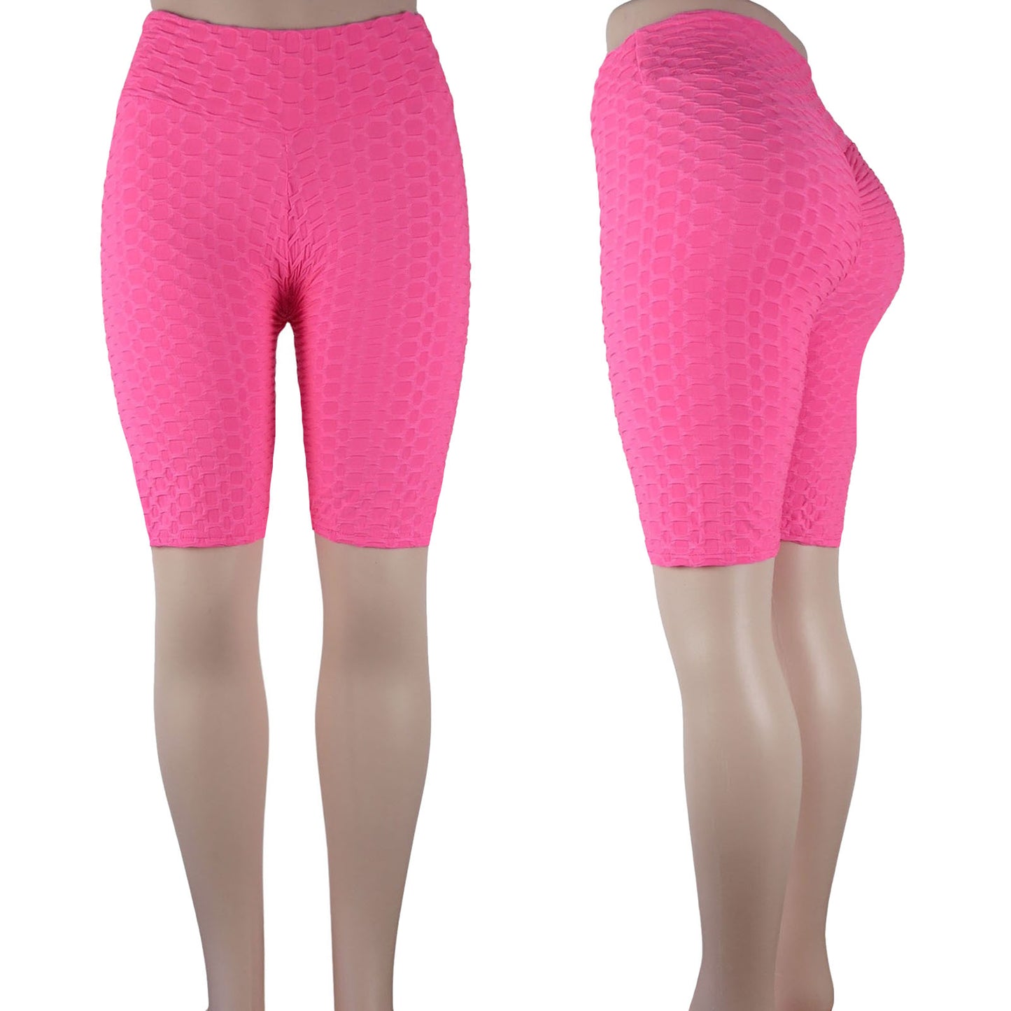 tiktok bike shorts wholesale scrunch butt high waist in pink