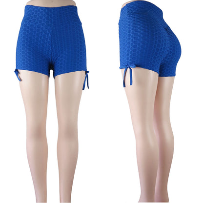 wholesale high waist anti cellulite tiktok booty shorts in royal blue