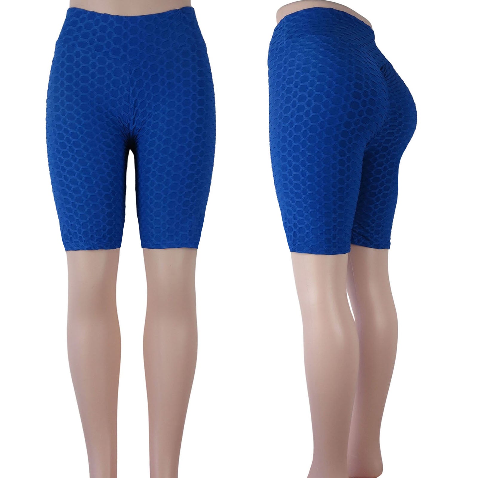 Slay Scrunch Shorts - Ocean Blue – Quaddess Apparel