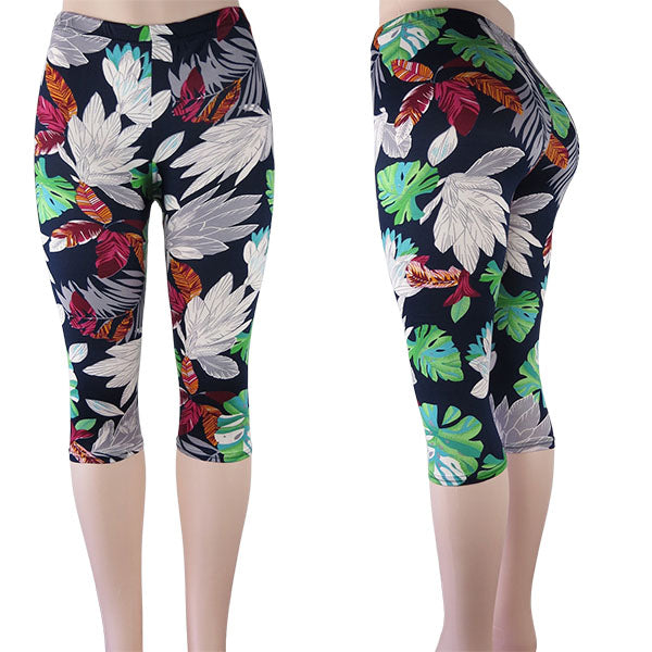 wholesale capri leggings floral print