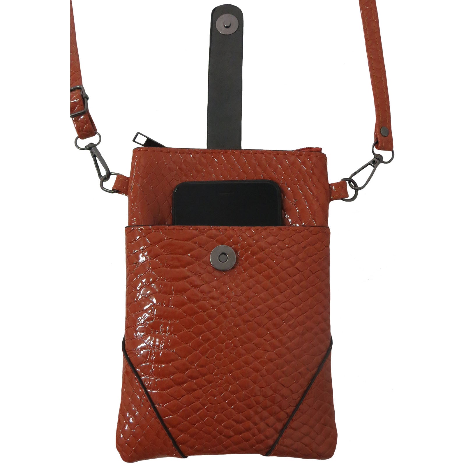 Wholesale Cross Body Bag Fits Any Size Phone in Snake Print - Alessa Leah