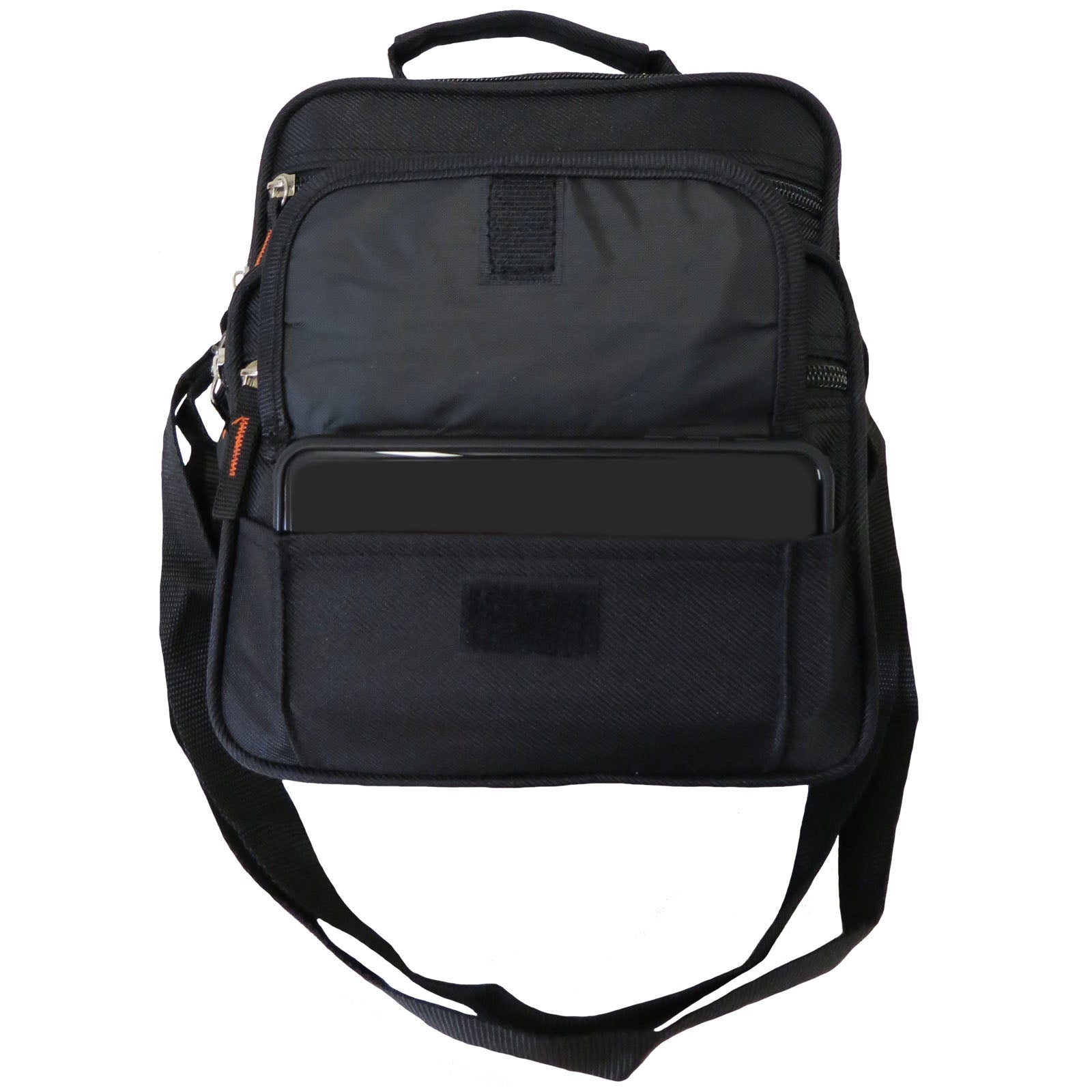 Wholesale Messenger Bag in Black with Phone Pocket - Alessa Brett