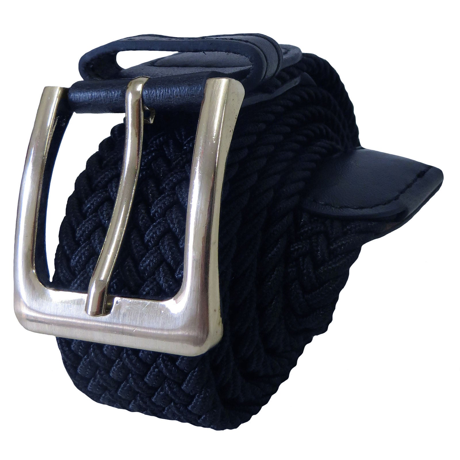 Wholesale Men's Elastic Casual Stretch Golf Belt in Navy Blue