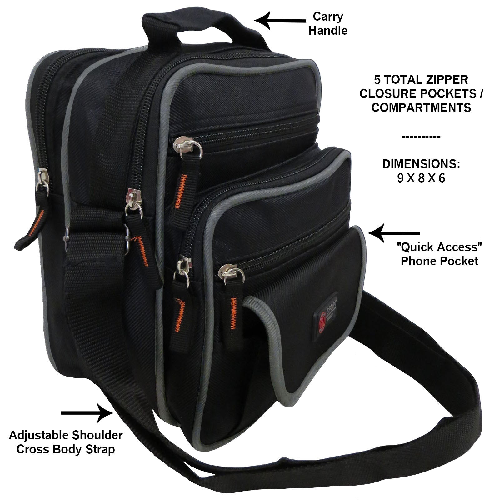 Wholesale Messenger Bag Cross Body Travel Organizer in Assorted Colors - Alessa Brett