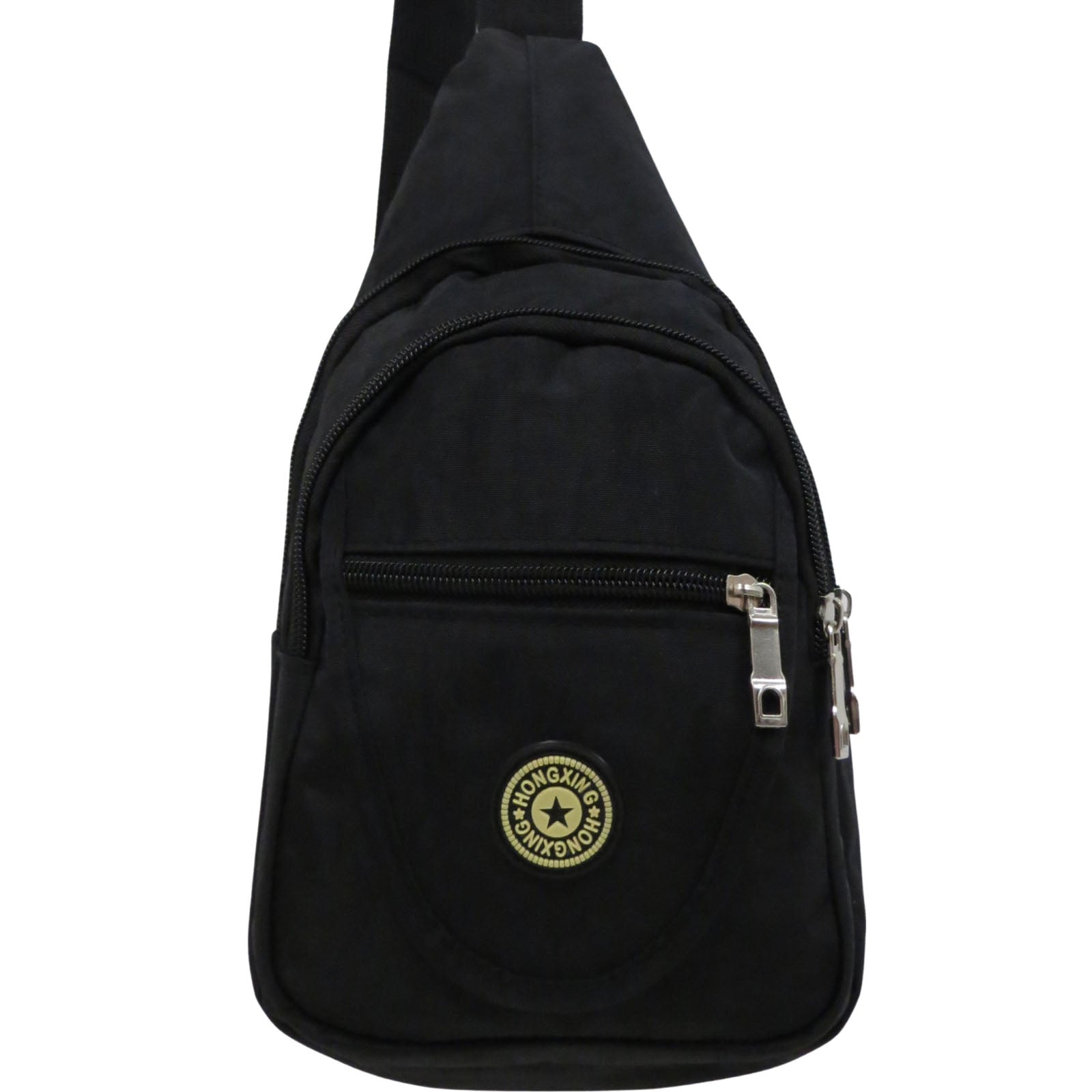 designer inspired black sling shoulder bag