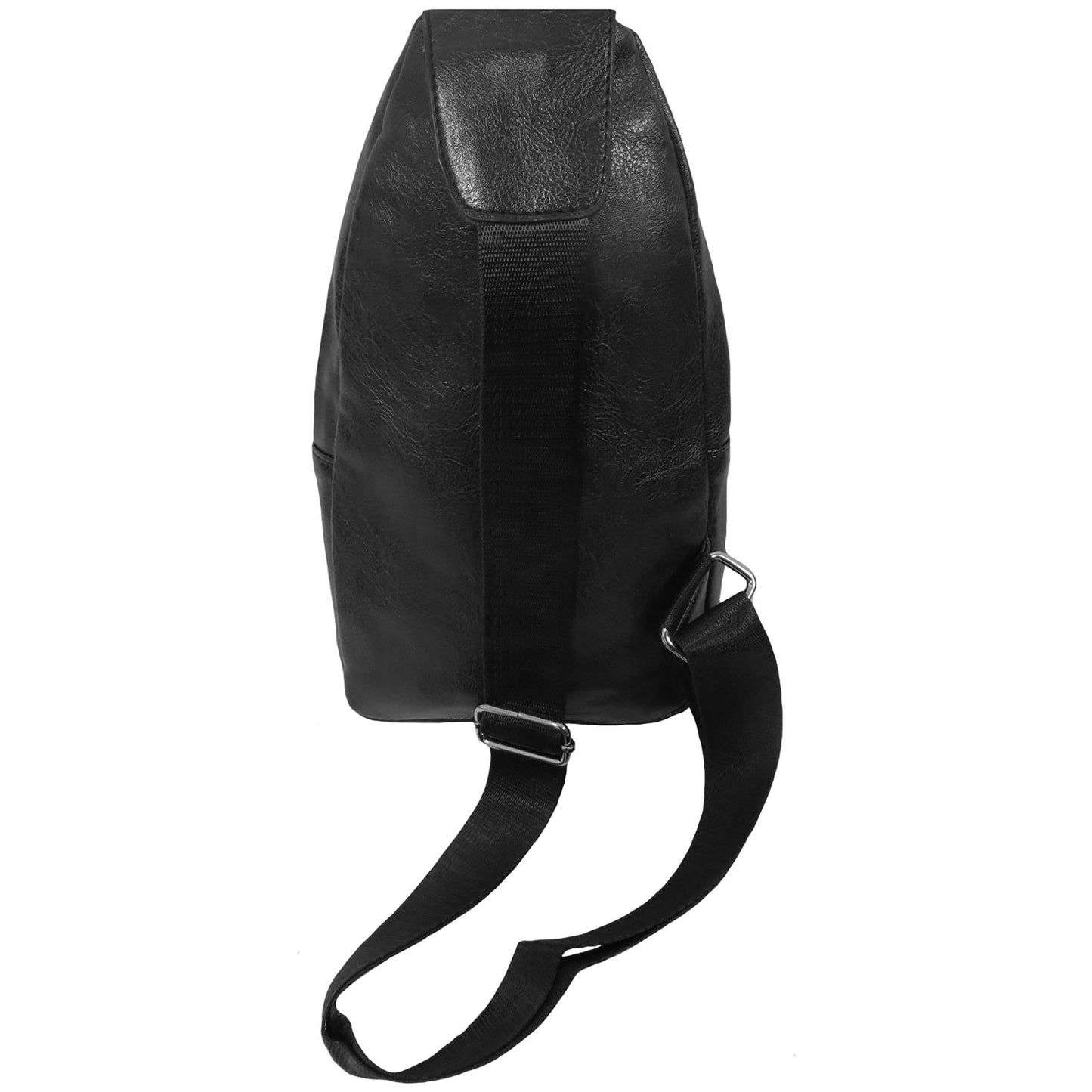 Wholesale Sling Bag in Black Faux Leather - Alessa James