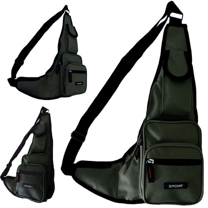 Wholesale Shoulder Sling Bag Messenger - Alessa Pat in Green