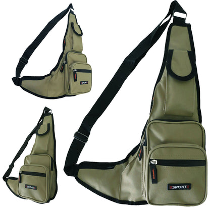 wholesale shoulder messenger bag sling organizer in khaki