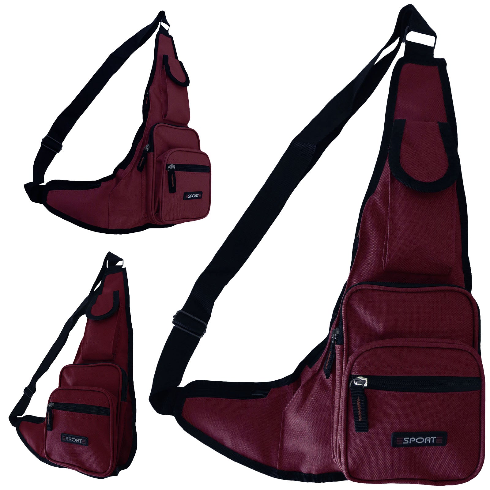 wholesale shoulder messenger bag sling organizer in wine