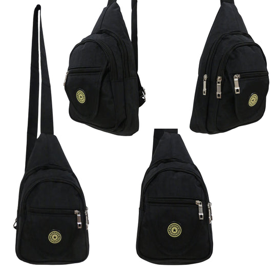 black sling messenger cross body bag