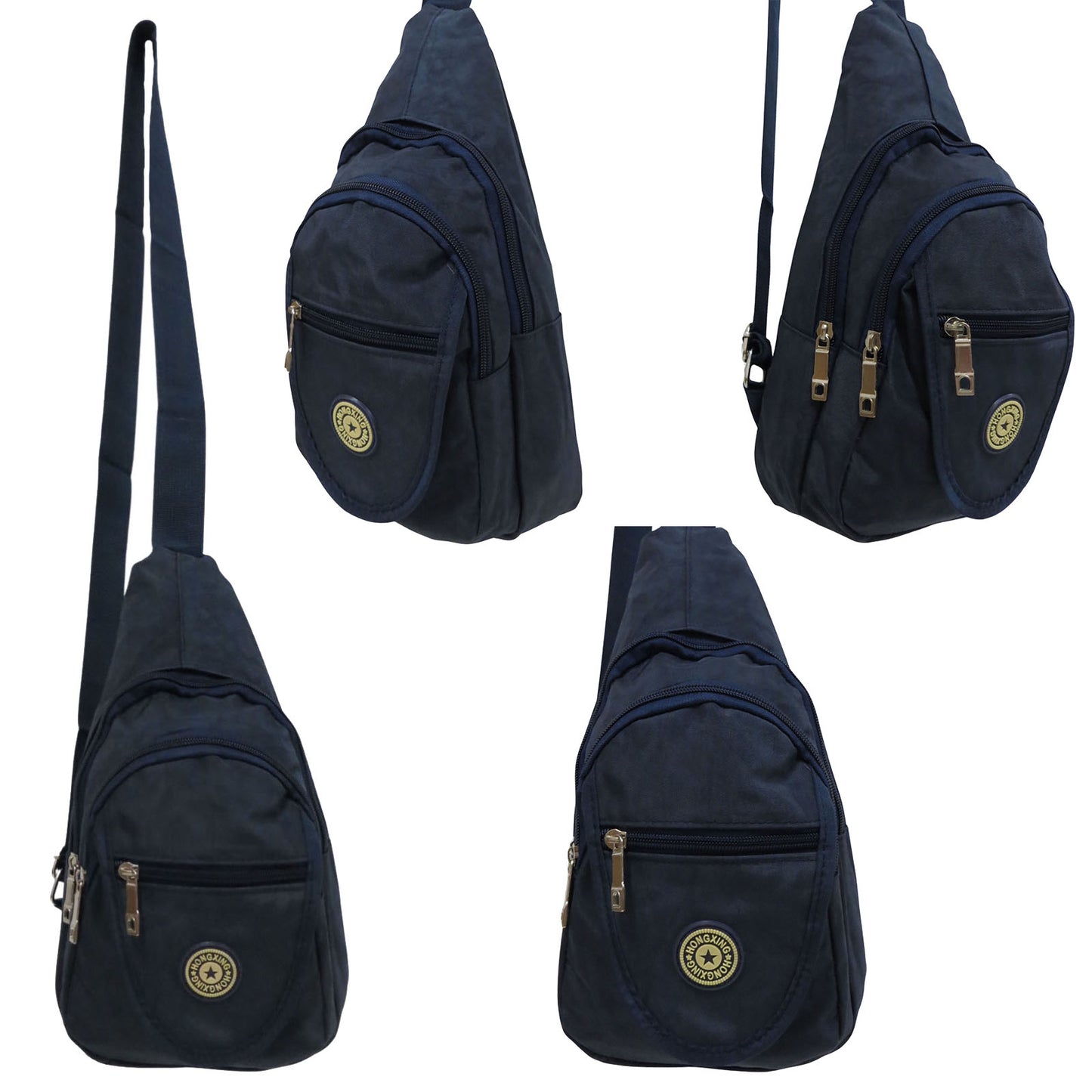 bulk wholesale assorted color pack sling shoulder bag unisex in blue
