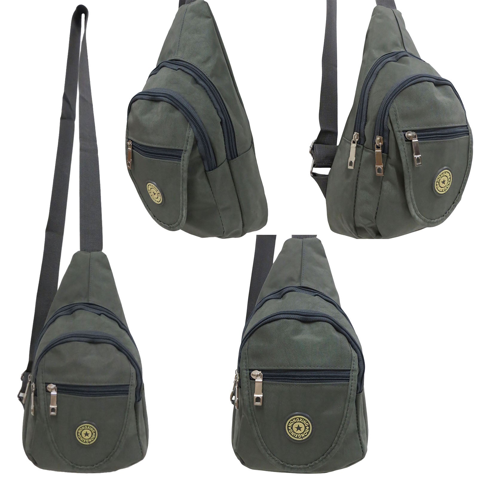 bulk wholesale assorted color pack sling shoulder bag unisex in gray