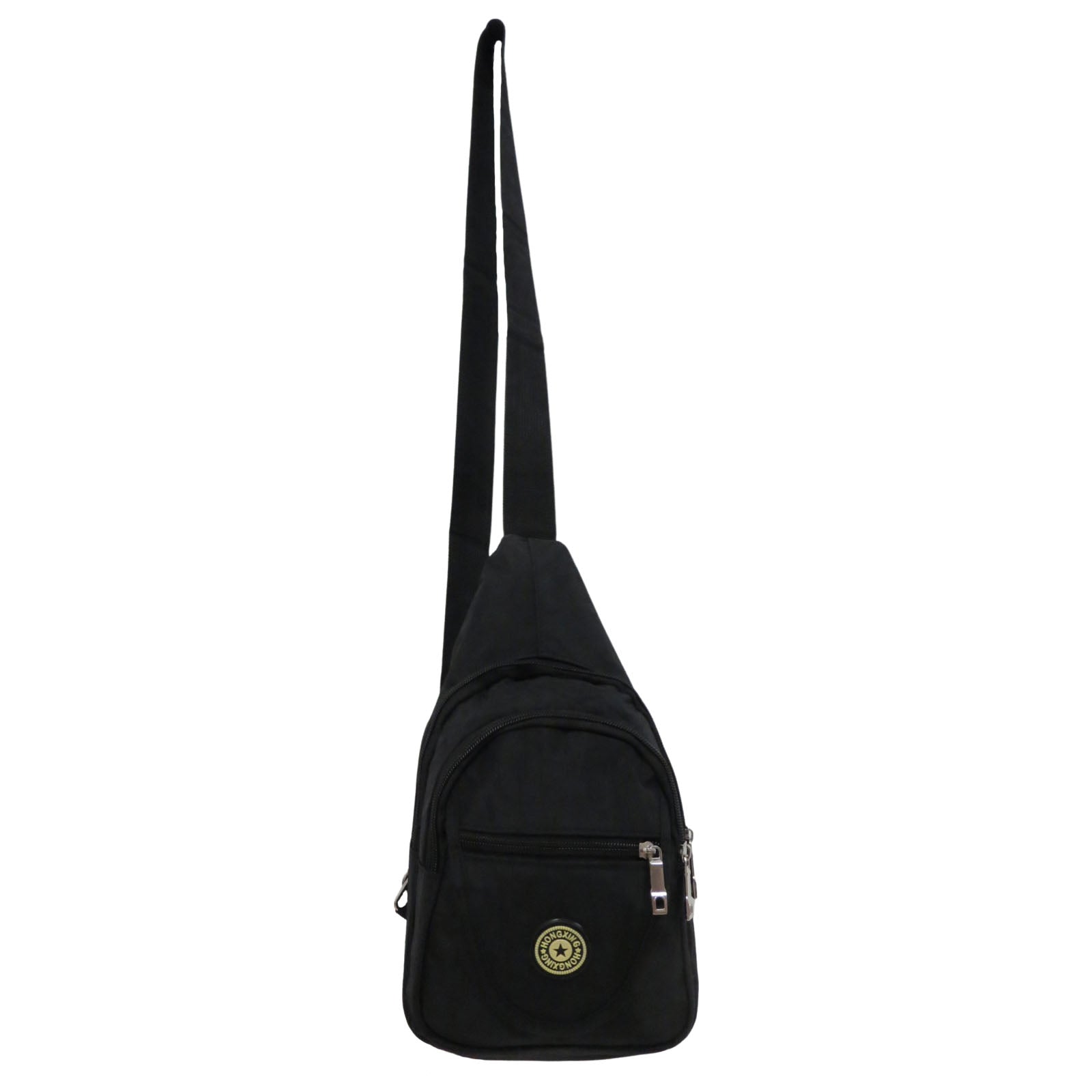 designer inspired black sling shoulder crossbody bag