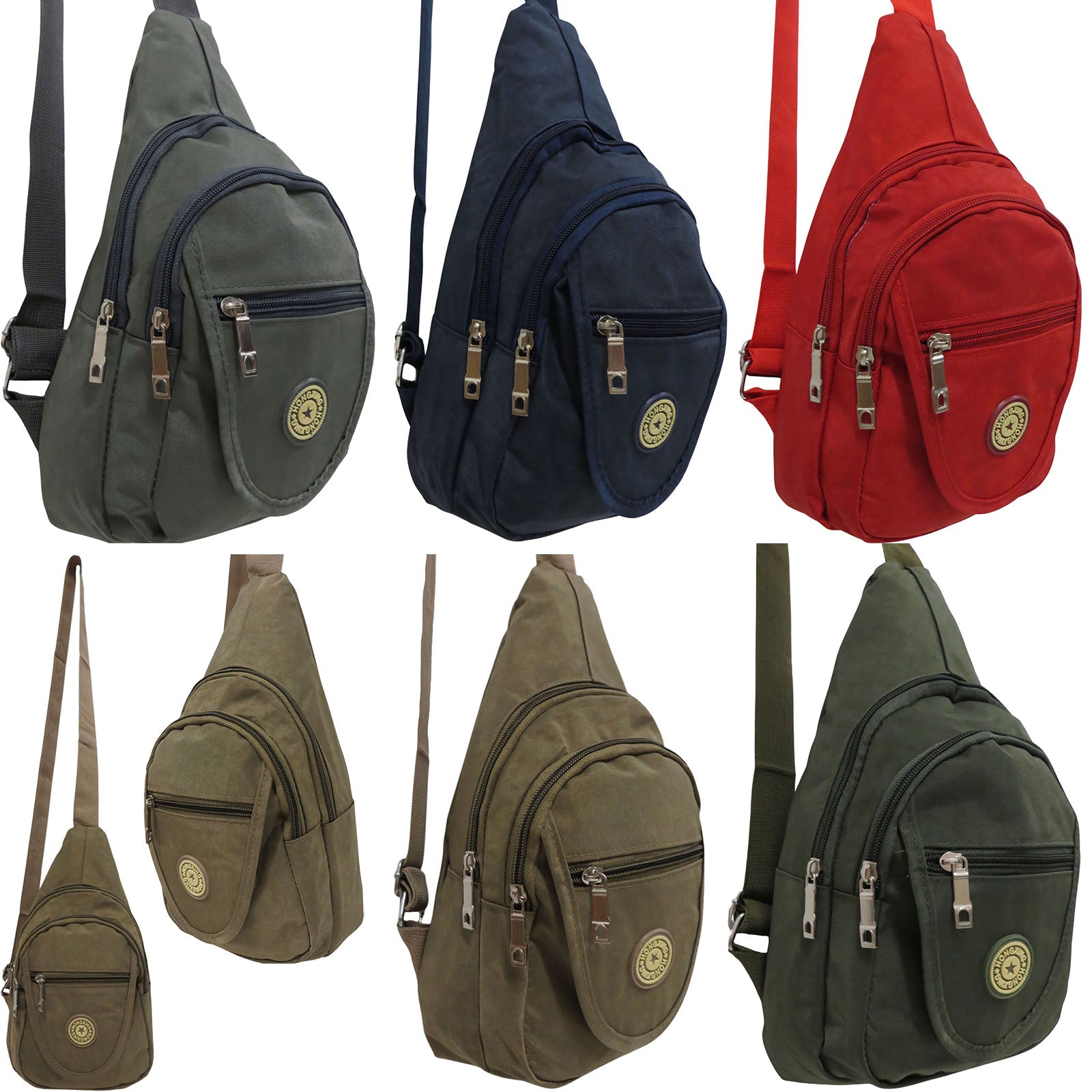 bulk wholesale assorted color pack sling shoulder bag unisex