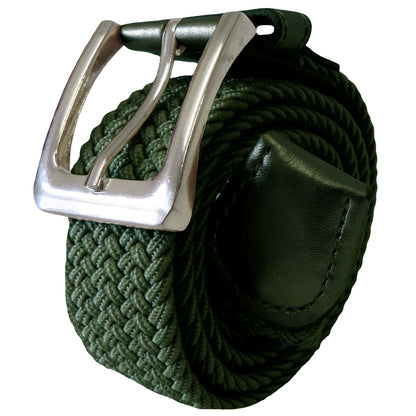 Men's Wholesale Elastic Stretch Golf Belt in Green